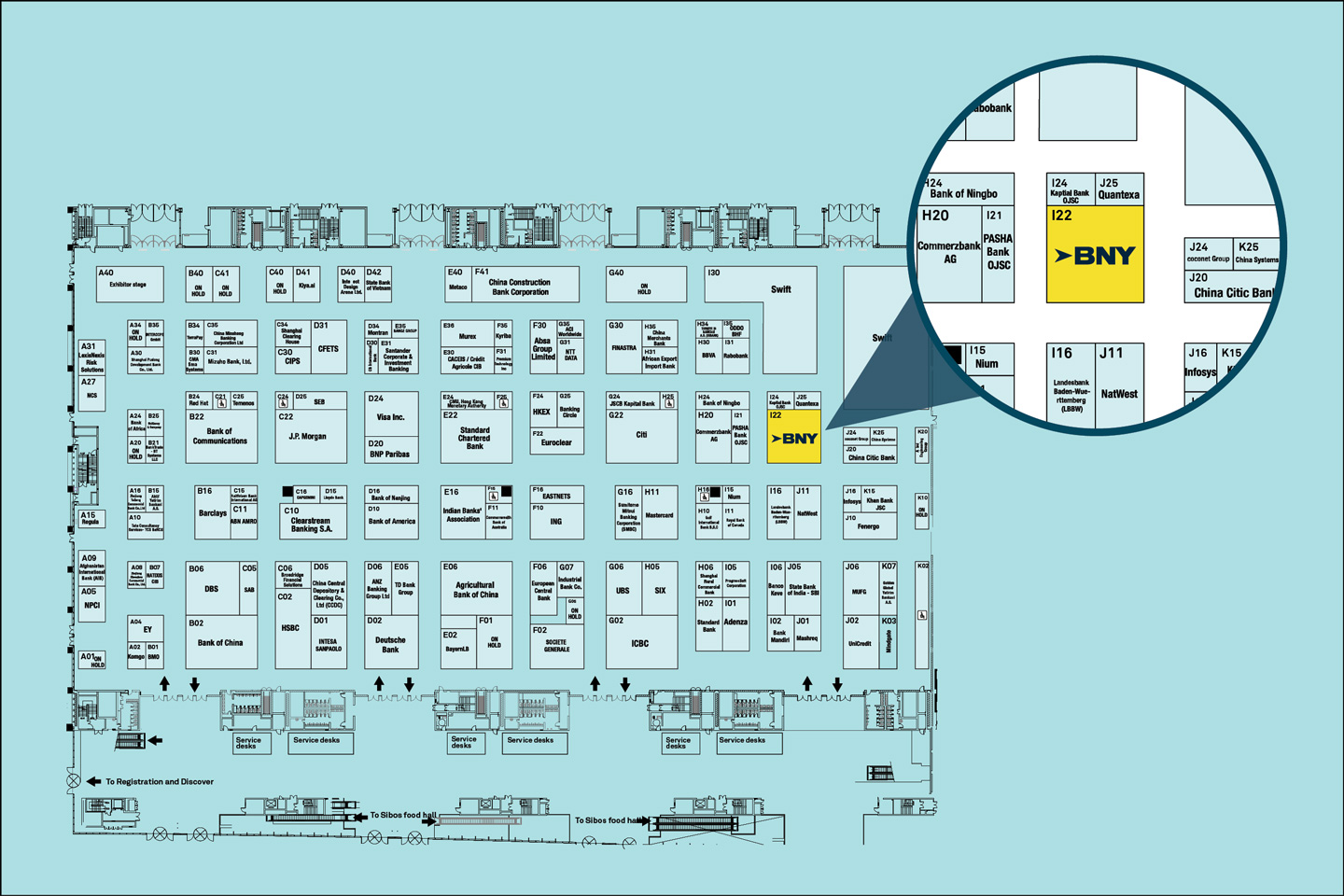 Join us at Sibos - BNY Booth location