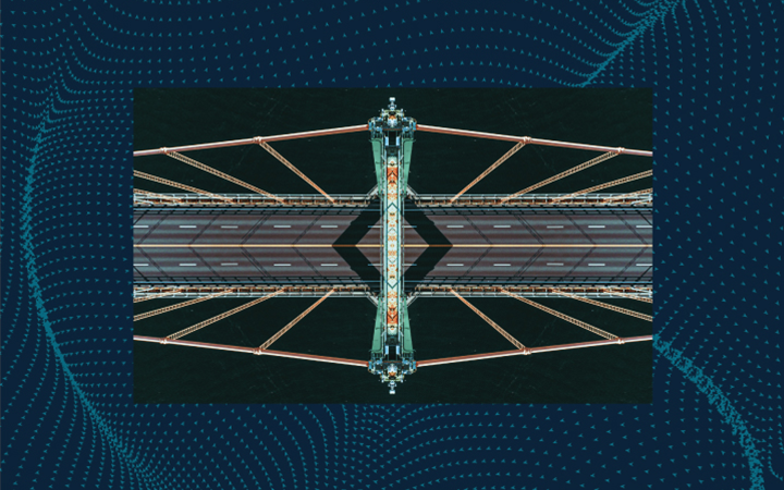 blue pattern graphic