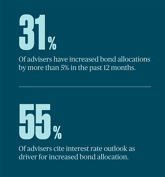 Fixed income allocations are rising